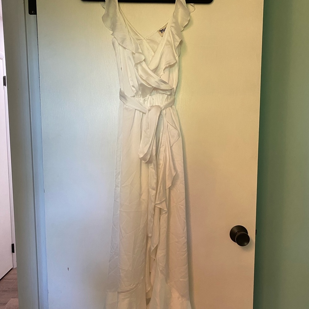 NWT Show Me Your MuMu White Satin Dress